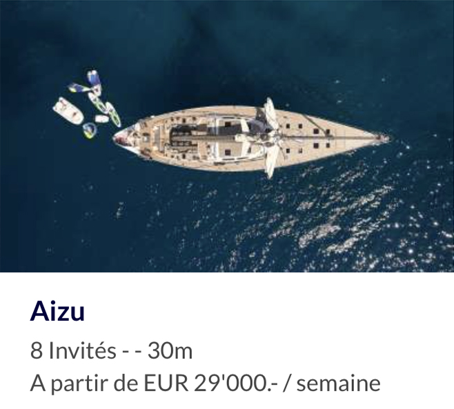 Aizu, beautiful yacht to rent